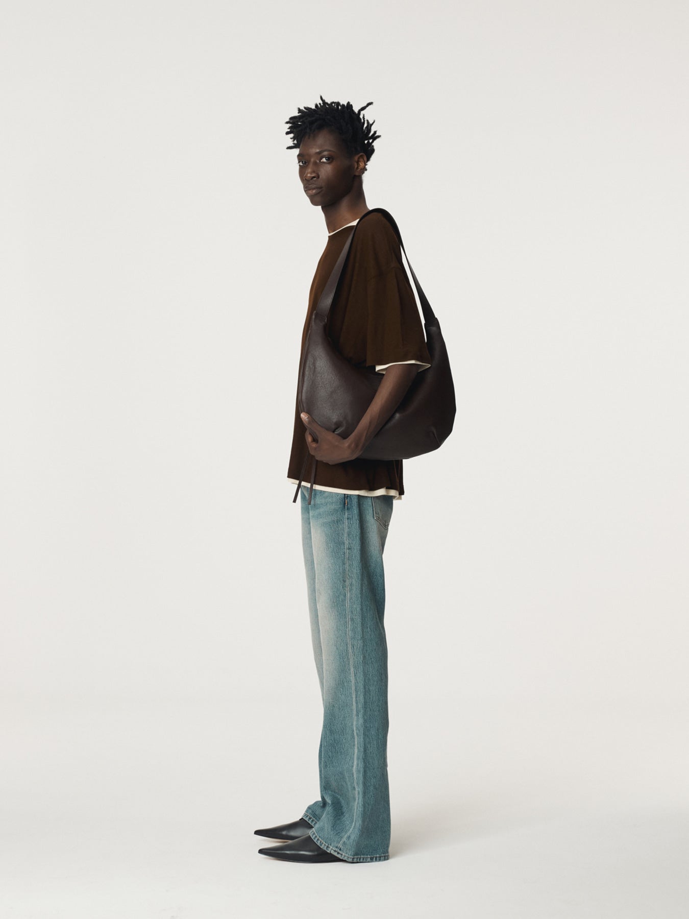 Recto - Layered Wool T-Shirt (Brown) product image 2 | TRAB K-Fashion Australia