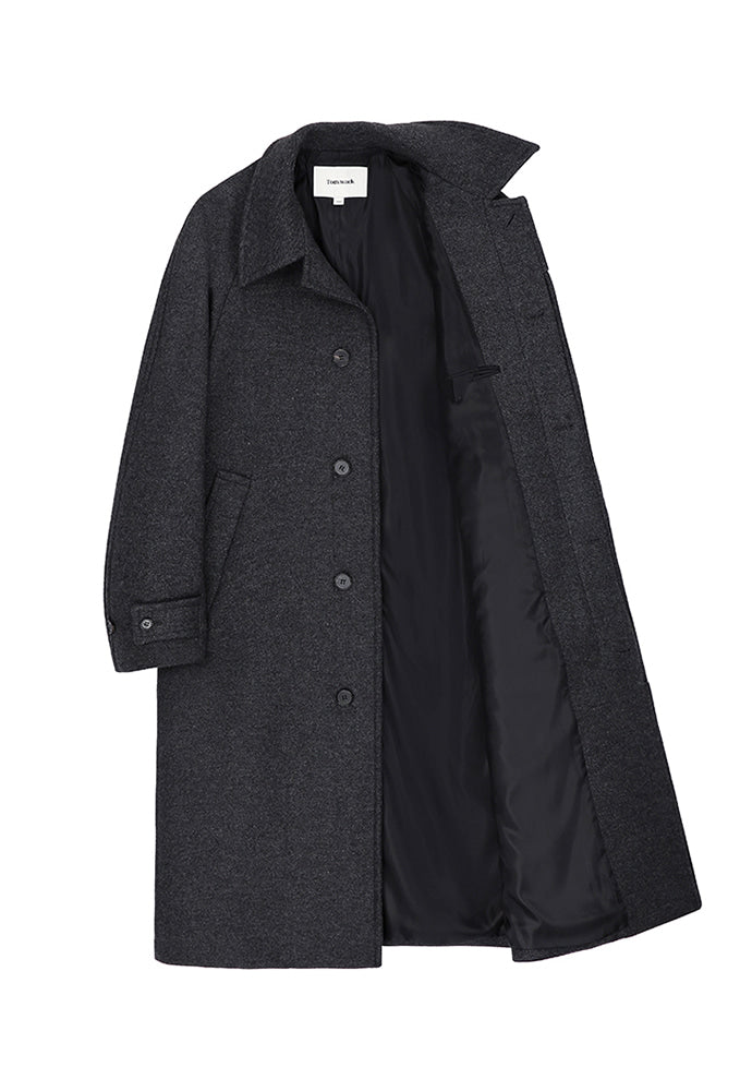 Tonywack - Brushed Wool Mac Over Coat (Twill Grey) product image 8 | TRAB K-Fashion Australia