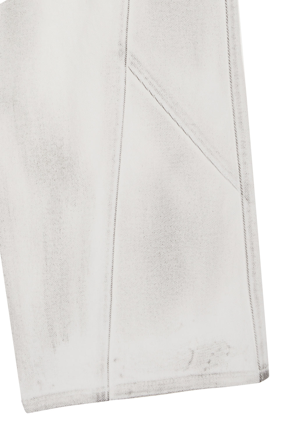 Matin Kim - Line Point Painting Denim Pants (White) product image 4 | TRAB K-Fashion Australia