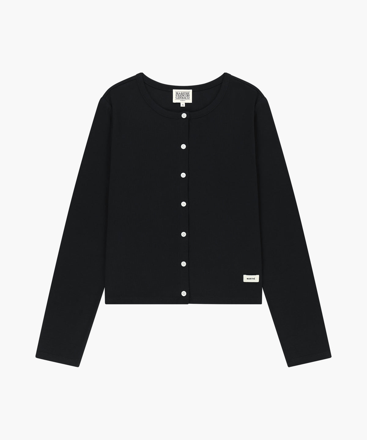 Marithe & Francois Girbaud - Basic Cotton Cardigan (Black) product image 5 | TRAB K-Fashion Australia