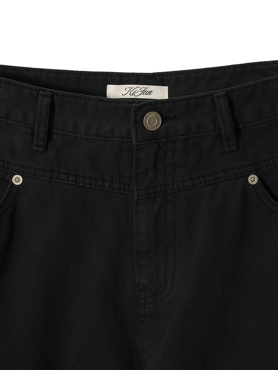 Kijun - Double Waist 5-Pocket Pants (Black) product image 10 | TRAB K-Fashion Australia