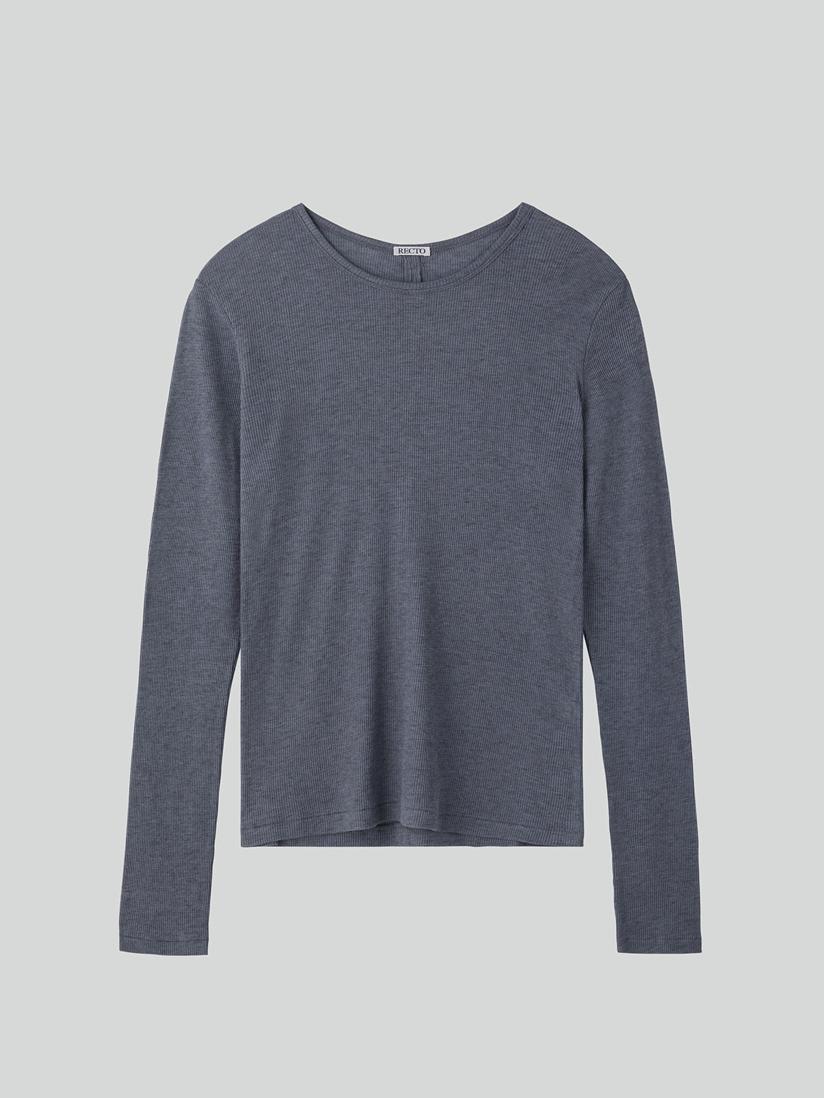 Recto - Cashmere Blend Long-Sleeve Top (Melange Grey) product image 2 | TRAB K-Fashion Australia