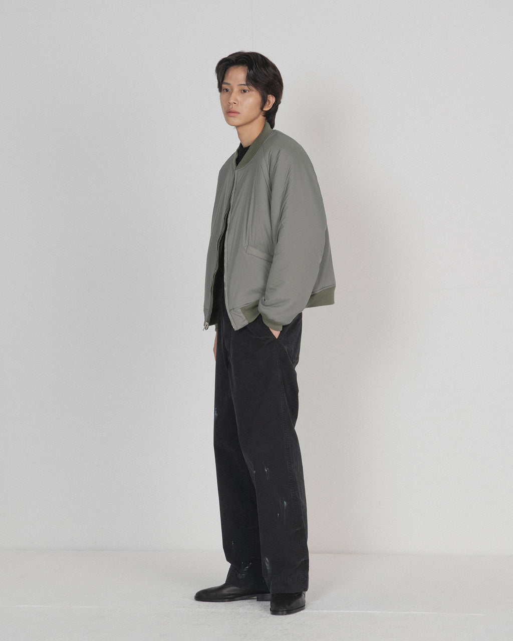 Brownyard - Reversible Moleskin Blouson (Olive Grey) product image 4 | TRAB K-Fashion Australia