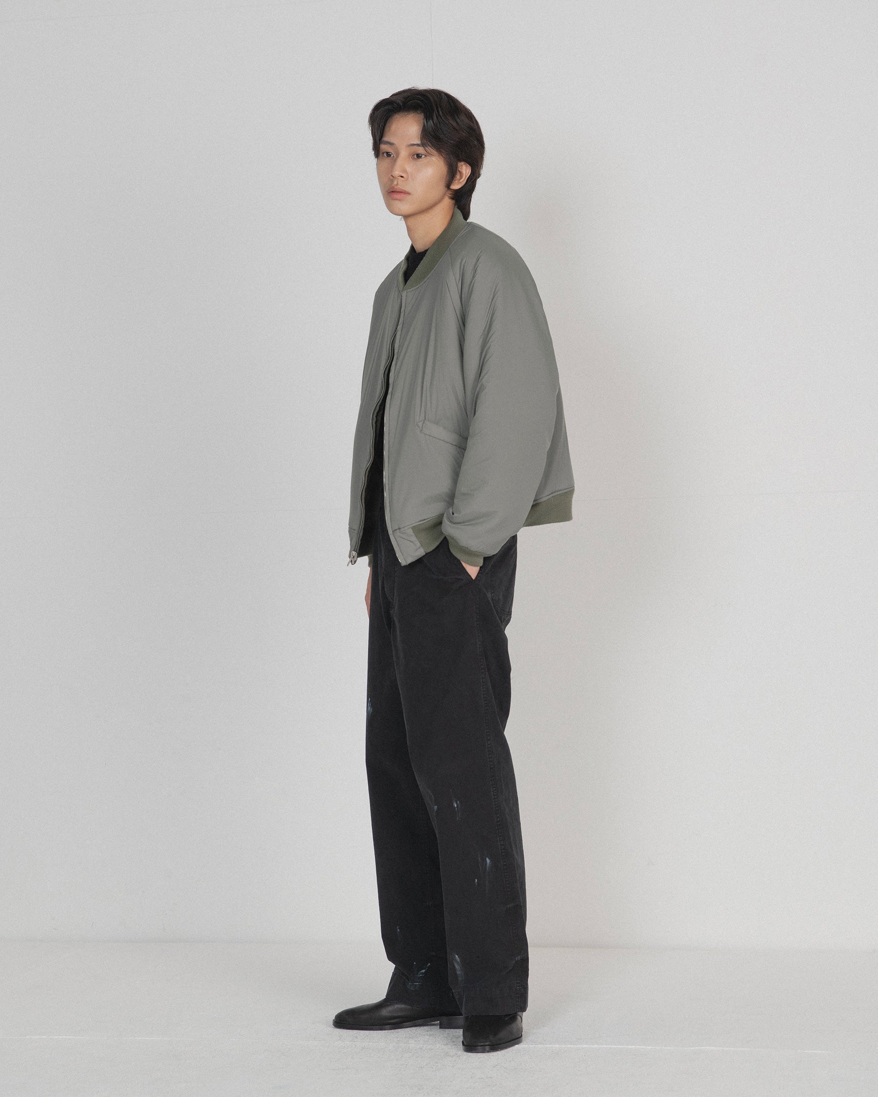 Brownyard - Reversible Moleskin Blouson (Olive Grey) product image 4 | TRAB K-Fashion Australia