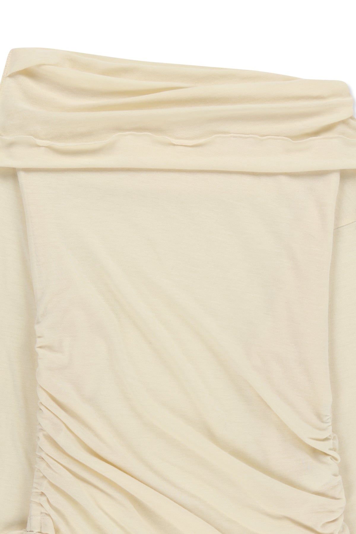 Matin Kim - Asymmetric Side Shirring Top (Light Beige) product image 3 | TRAB K-Fashion Australia