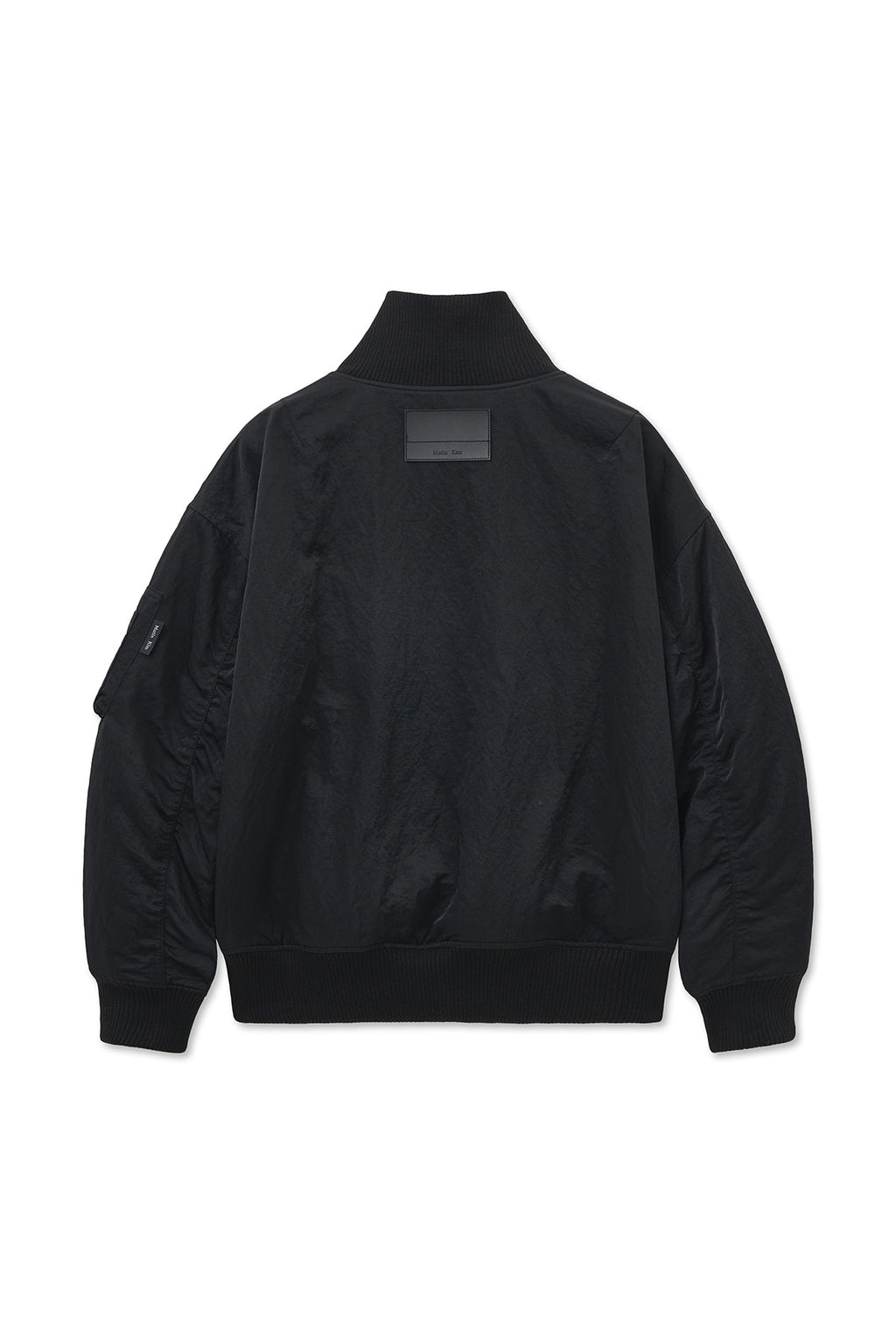 Matin Kim - High Neck Button Point Zip Up Jumper (Black) product image 3 | TRAB K-Fashion Australia