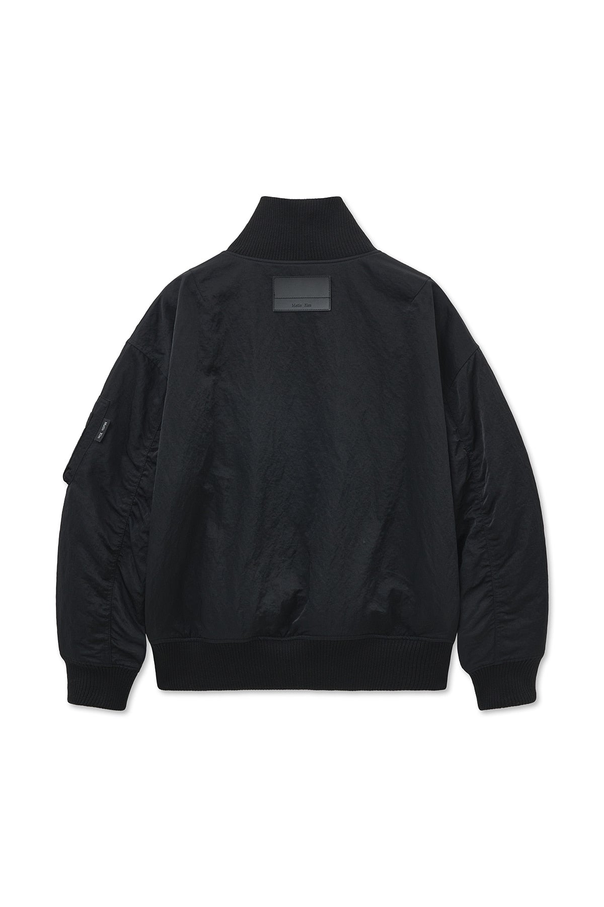 Matin Kim - High Neck Button Point Zip Up Jumper (Black) product image 3 | TRAB K-Fashion Australia