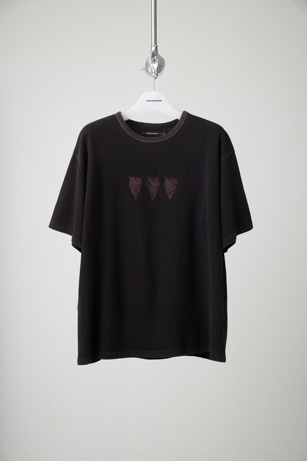 Hatchingroom - VTG Cartoon Heart Tee Washed (Black) product image 1 | TRAB K-Fashion Australia