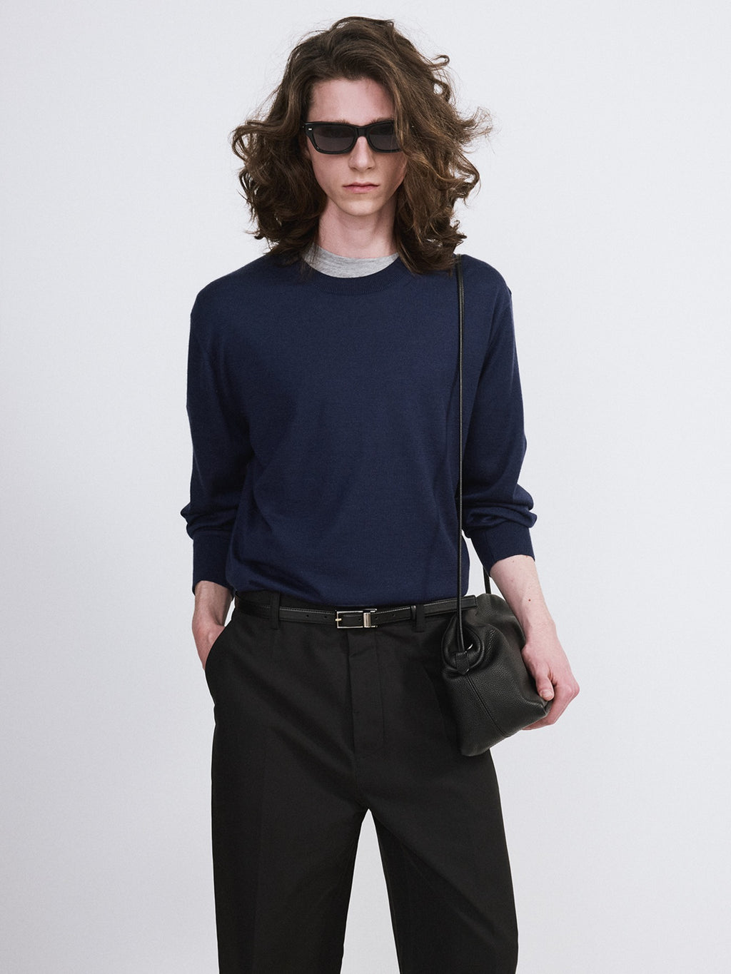 Recto - Silk-Cashmere Knit Top (Navy) product image 1 | TRAB K-Fashion Australia