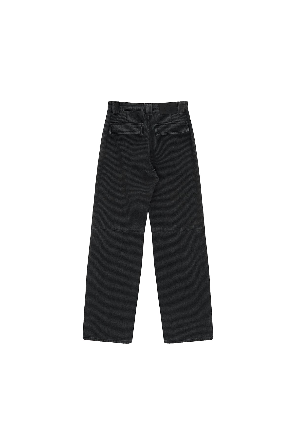 Matin Kim - Knee Point Stripe Denim Pants (Grey) product image 2 | TRAB K-Fashion Australia