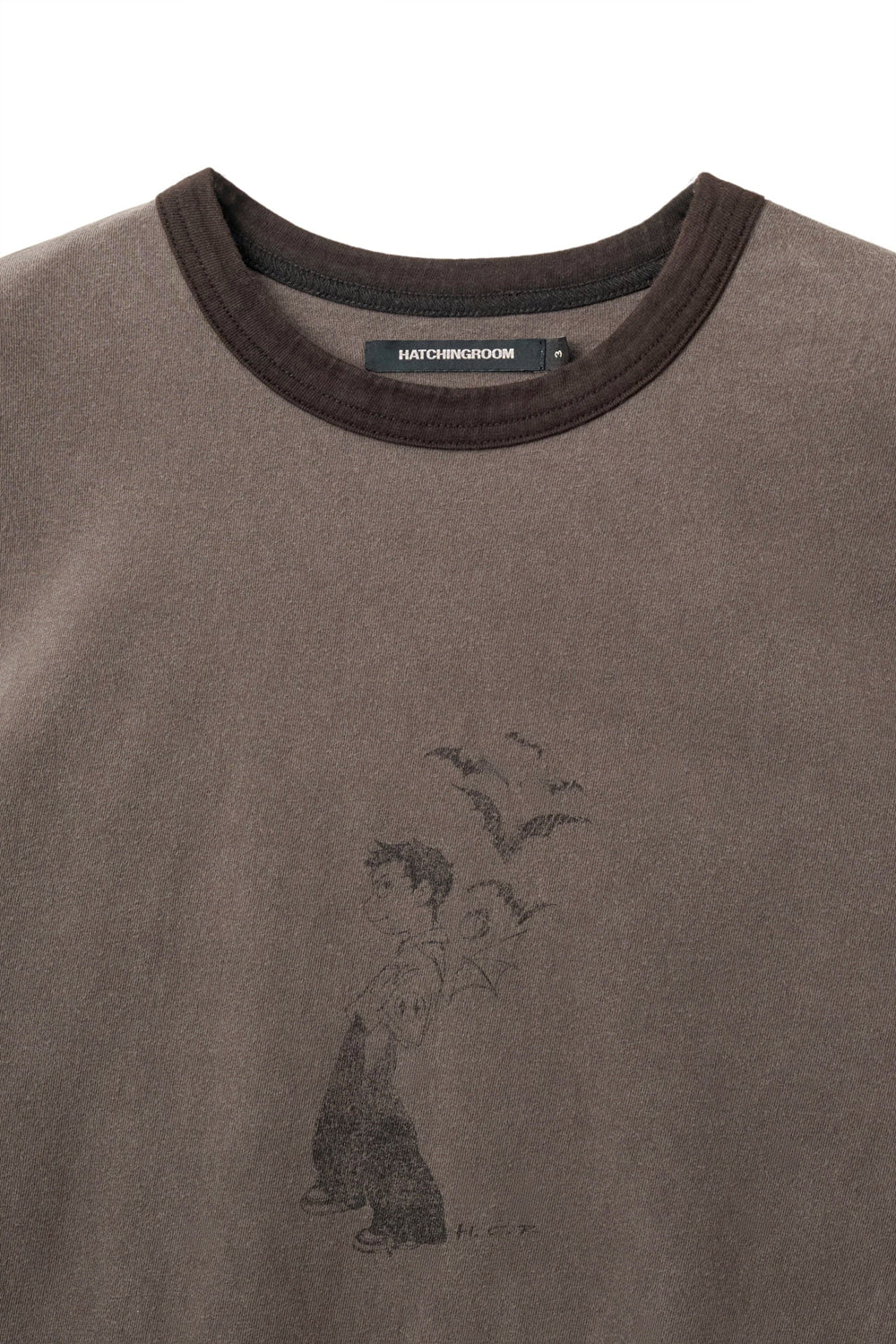 Hatchingroom - Vampire Kid Ringer Tee (Dyed Brown) product image 3 | TRAB K-Fashion Australia