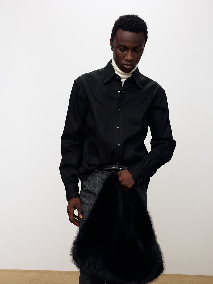 Tonywack - Raw Denim Western Shirt (Black) product image 5 | TRAB K-Fashion Australia