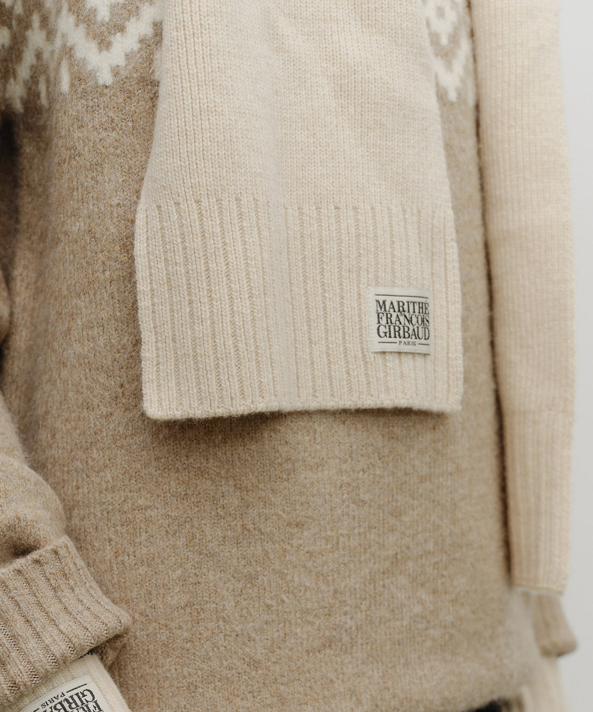 Marithe & Francois Girbaud - Classic Logo Muffler (Beige) product image 6 | TRAB K-Fashion Australia