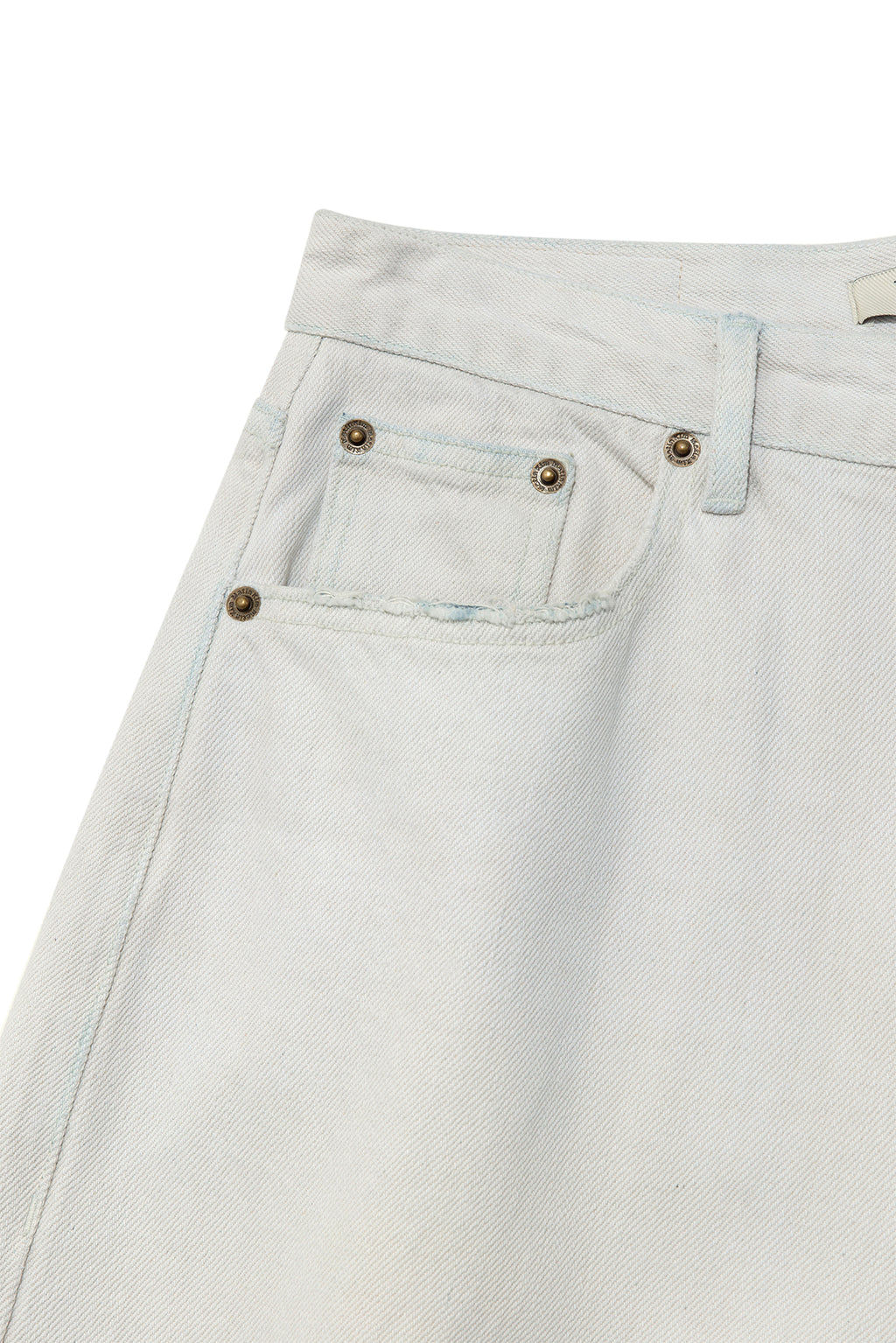 Matin Kim - Damage Point Washed Wide Denim Pants (Light Grey) product image 4 | TRAB K-Fashion Australia
