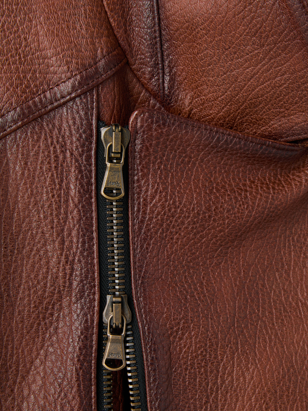 Recto - Vintage Effect Biker Jacket (Cognac) product image 8 | TRAB K-Fashion Australia