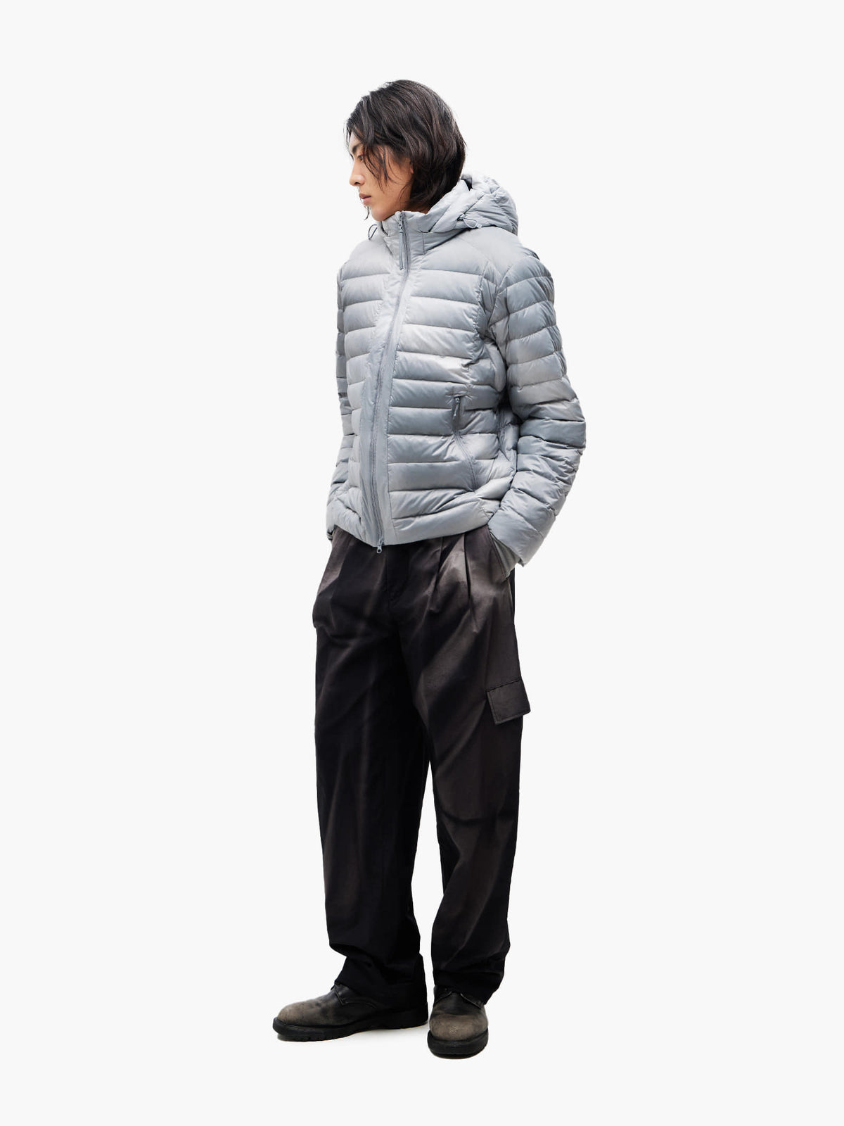 Jiyong Kim - Sun-Bleached Pleated Trousers (Black) product image 1 | TRAB K-Fashion Australia
