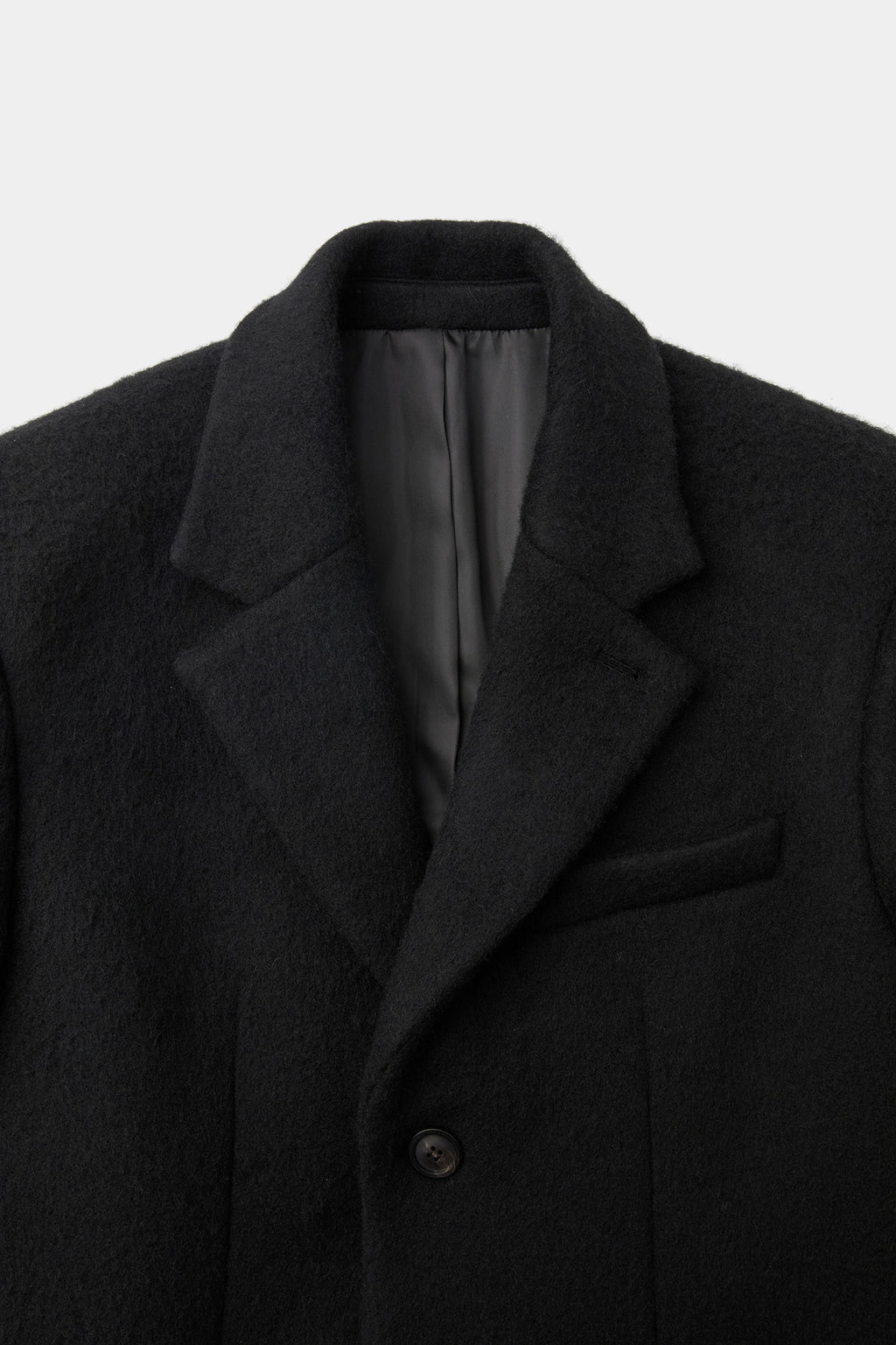 Coor - Corduroy Trim Hairy Chesterfield Coat (Black) product image 5 | TRAB K-Fashion Australia