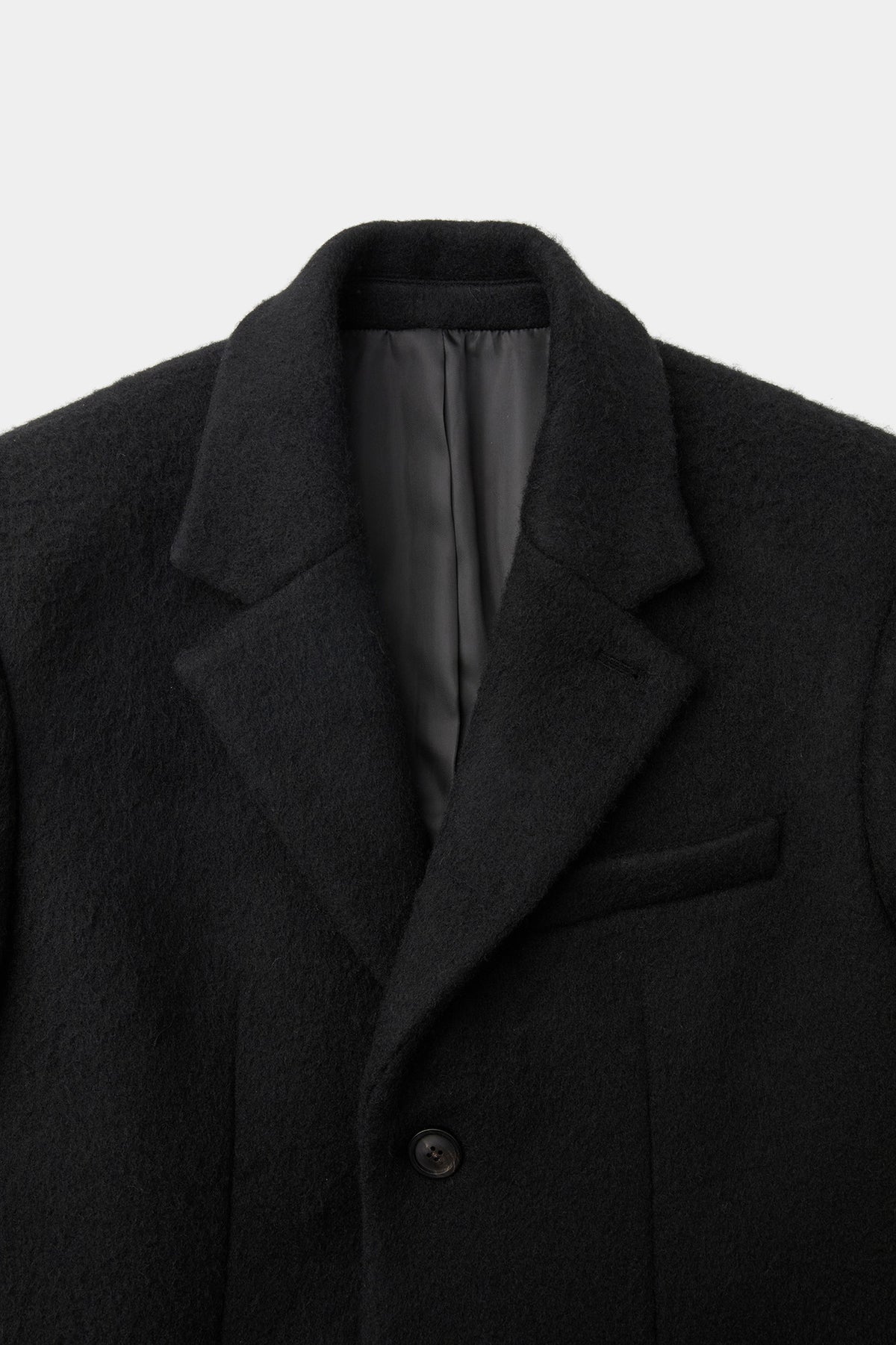 Coor - Corduroy Trim Hairy Chesterfield Coat (Black) product image 5 | TRAB K-Fashion Australia