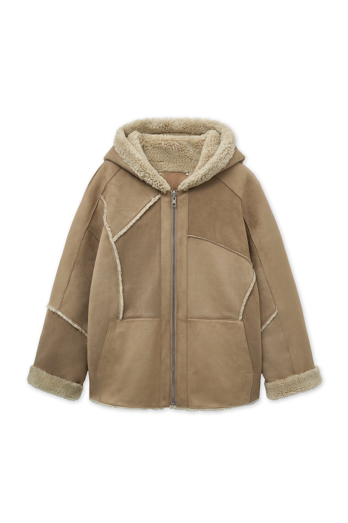 Matin Kim - Reversible Hoody Mustang (Beige) product image 1 | TRAB K-Fashion Australia