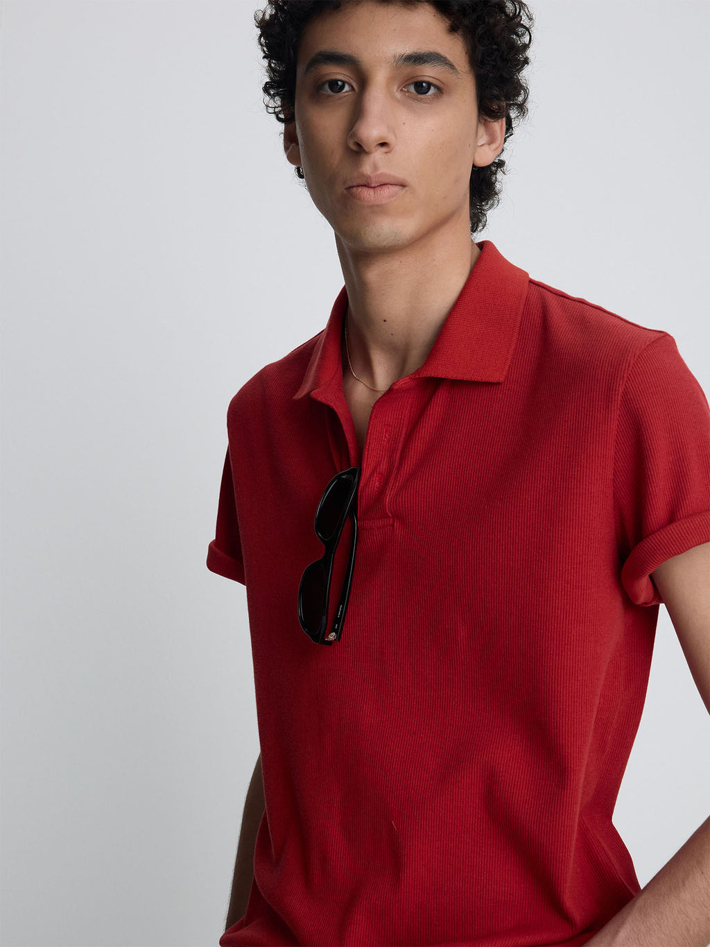 Tonywack - Soft Ribbed Polo Shirt (Dark Red) product image 5 | TRAB K-Fashion Australia
