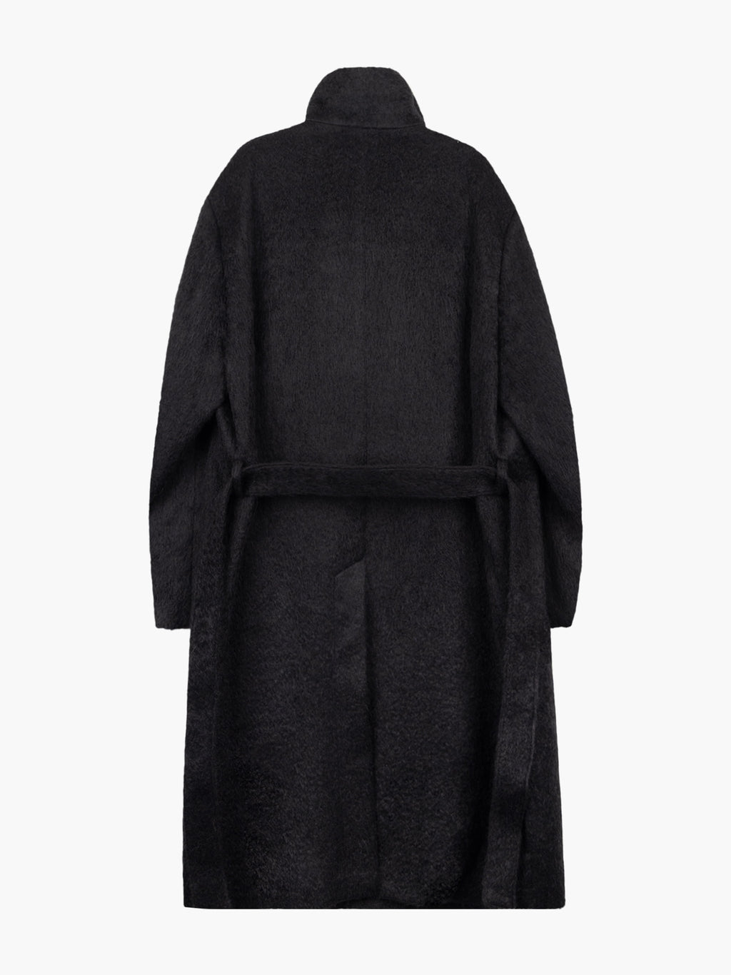 Jiyong Kim - Brushed Alpaca High-Neck Coat (Black) product image 11 | TRAB K-Fashion Australia