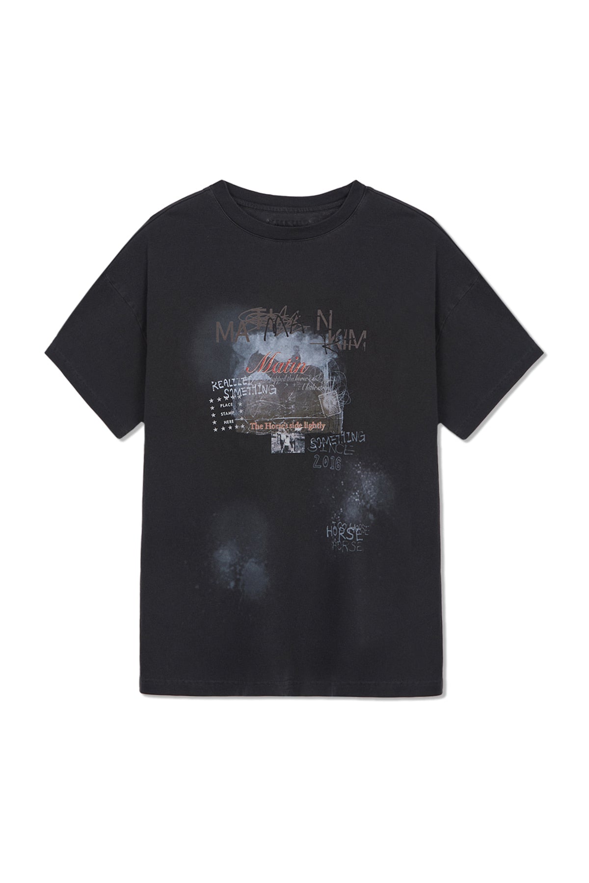 Matin Kim - Matin Lny 26 Pigment Logo Top (Charcoal) product image 1 | TRAB K-Fashion Australia