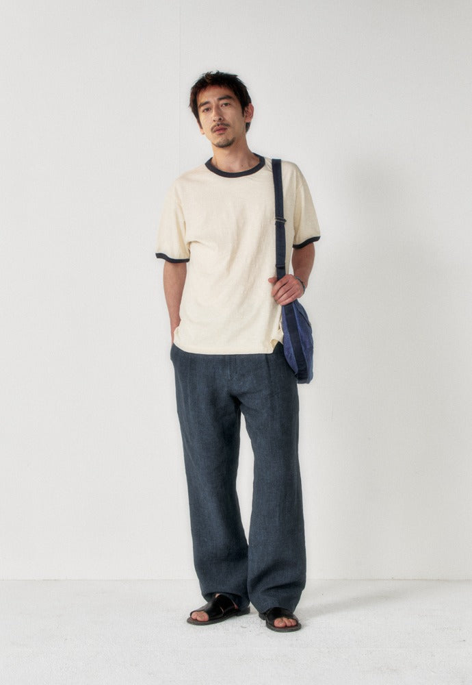 Art if acts - Linen One Tuck Pants (Indigo) product image 1 | TRAB K-Fashion Australia
