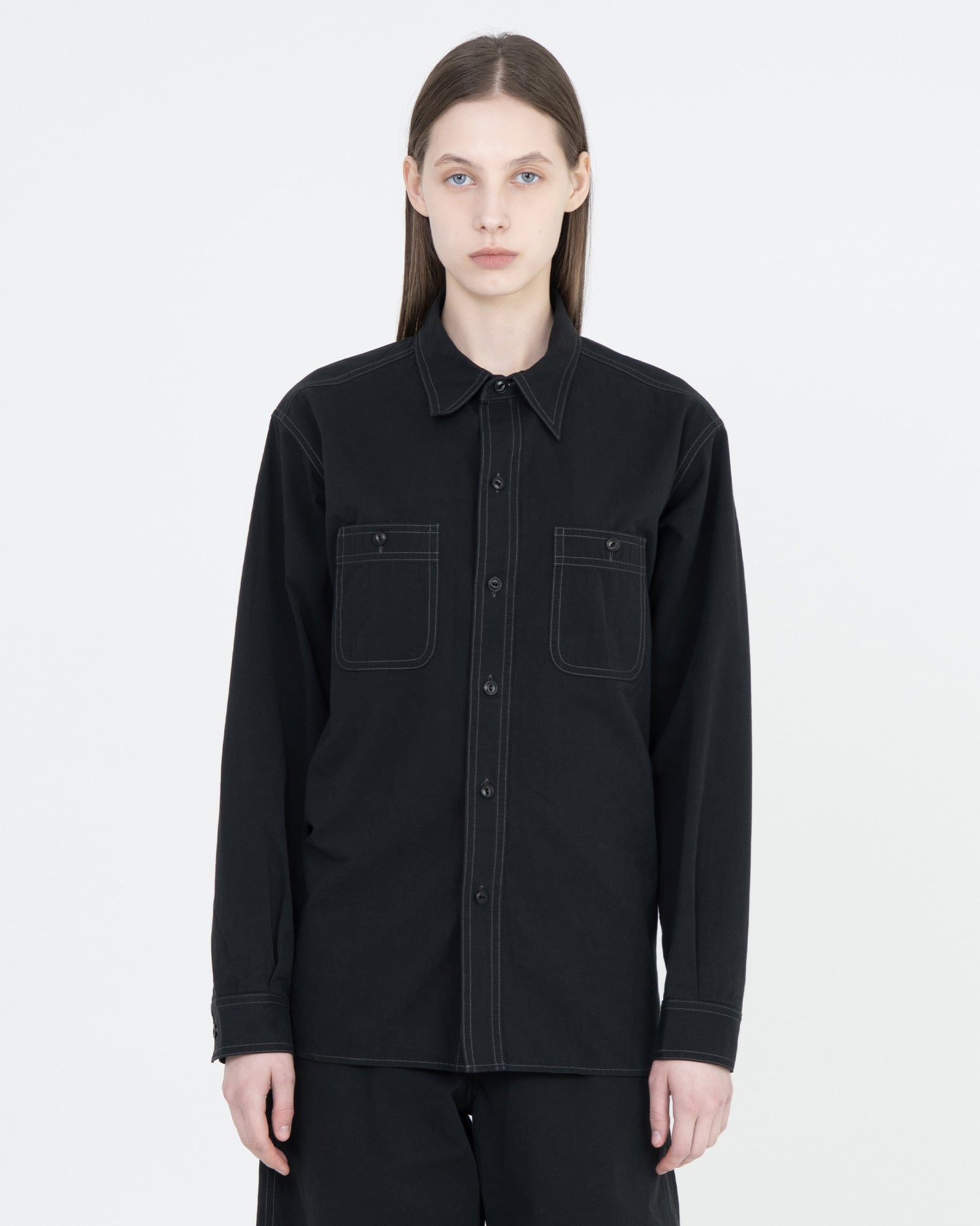 Brownyard - 25ss W Washed Work Shirt (Black) product image 2 | TRAB K-Fashion Australia