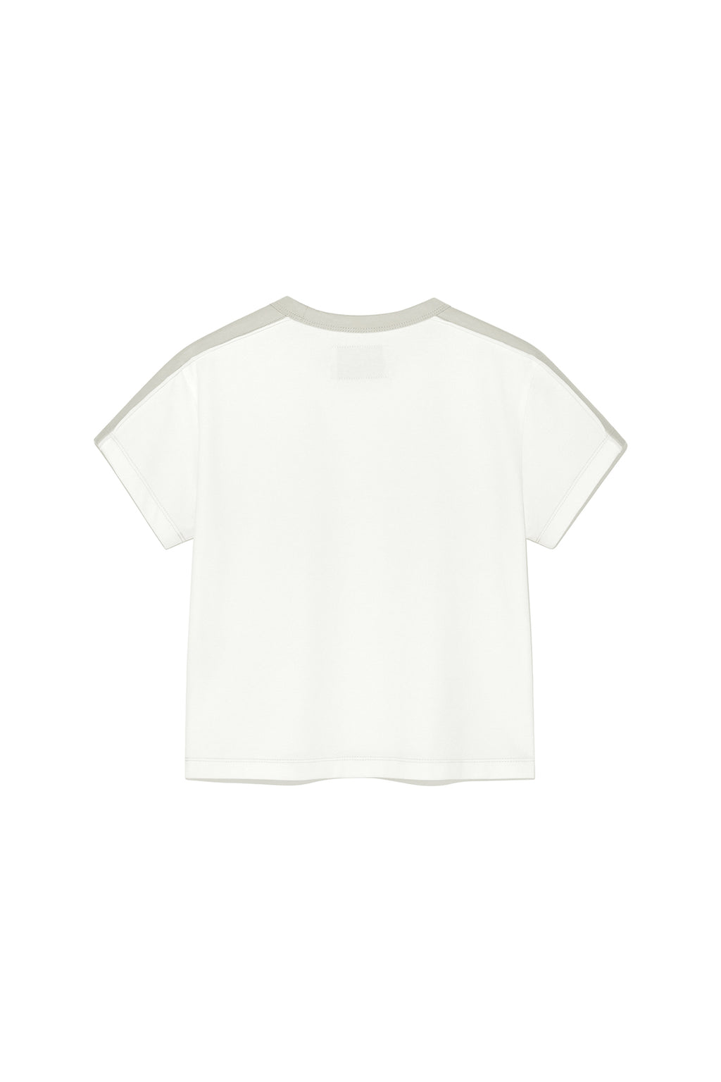 Matin Kim - Color Line Point Logo Crop Top (White) product image 2 | TRAB K-Fashion Australia