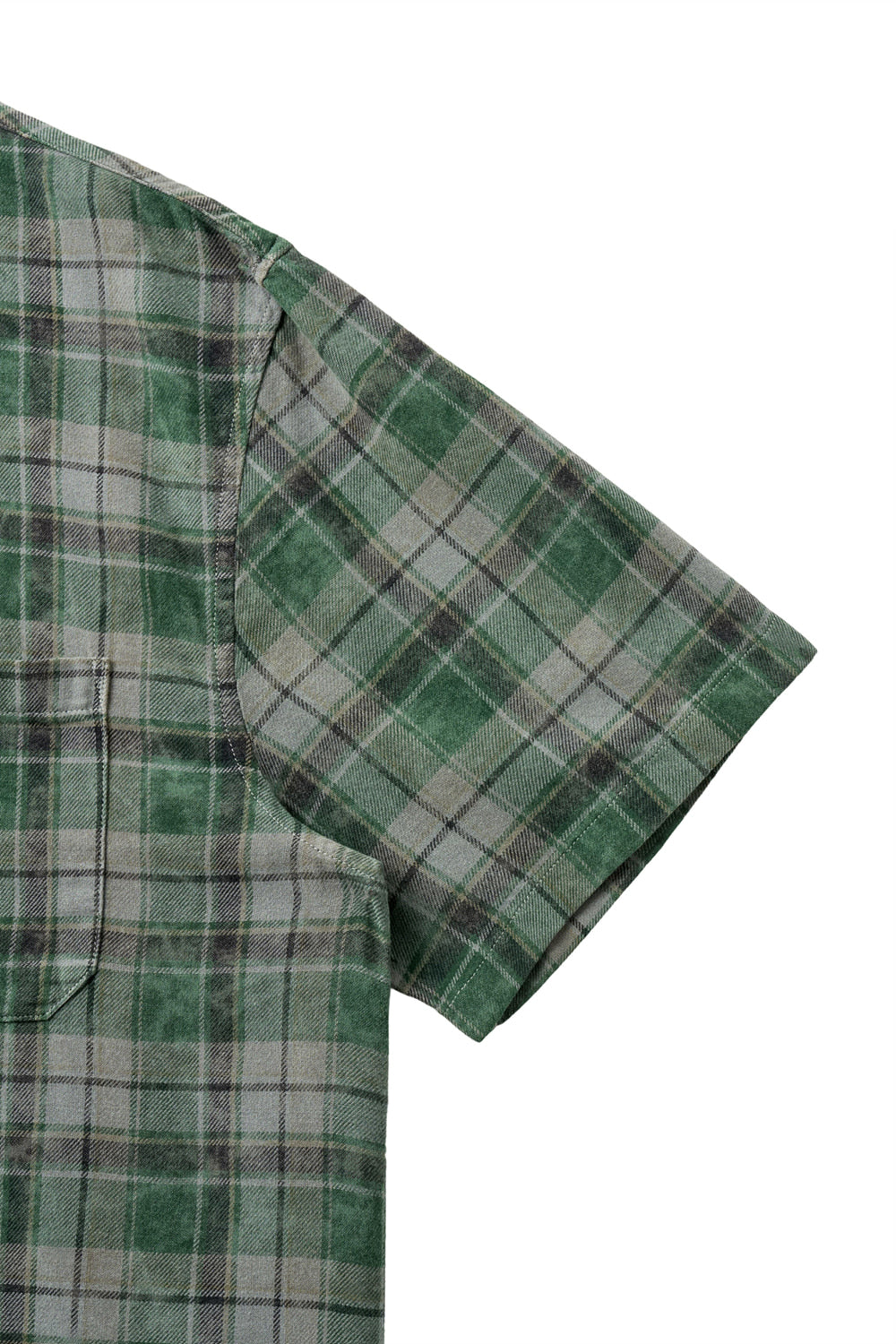 Hatchingroom - Arrow Shirt Over Dyed Bleached Check (Green) product image 5 | TRAB K-Fashion Australia