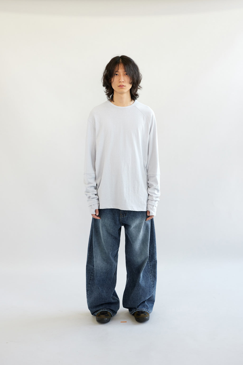 Hatchingroom - Wide Curve Jeans Washed (Blue) product image 3 | TRAB K-Fashion Australia