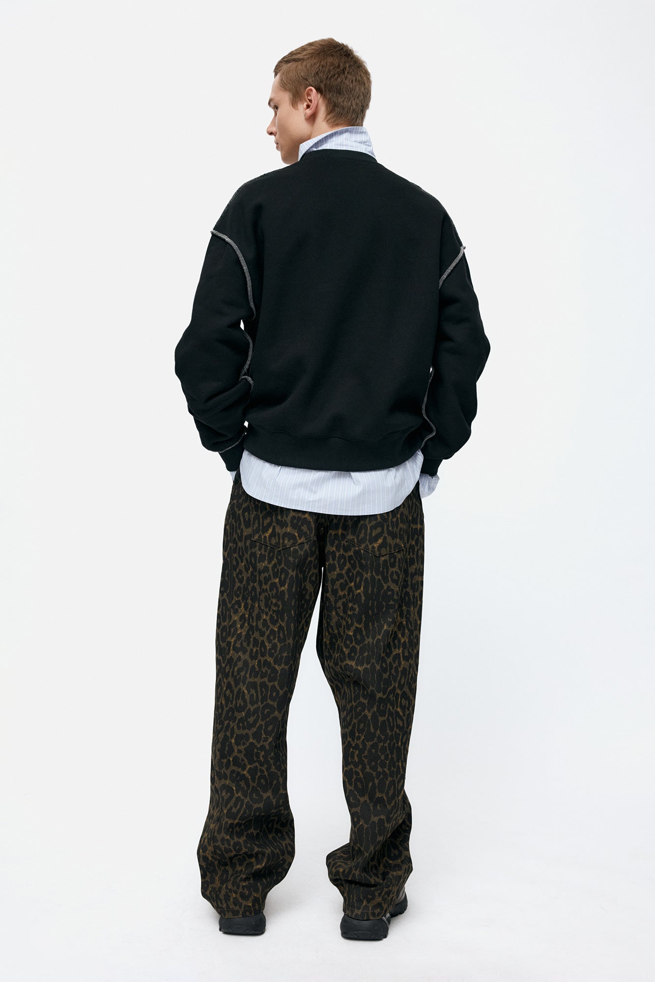 Andersson Bell - Crossover Carpenter Wide-Leg Jeans (Khaki) product image 2 | TRAB K-Fashion Australia