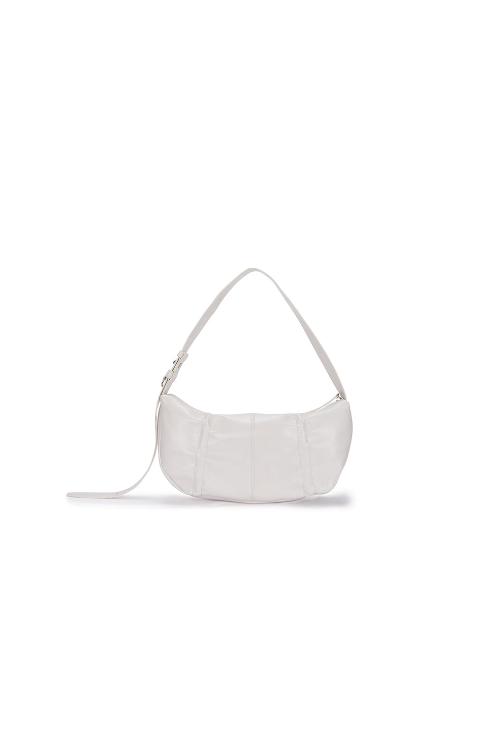 Matin Kim - Half Shirring Ribbon Round Bag (Ivory) product image 3 | TRAB K-Fashion Australia
