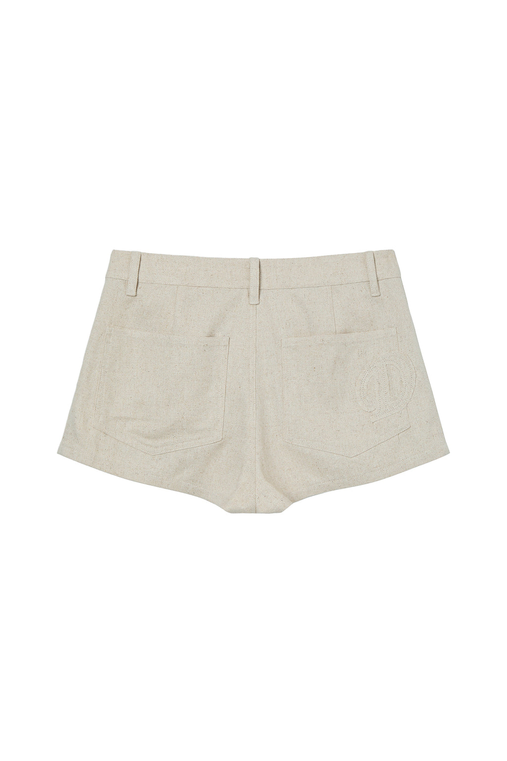 Deinet - Deinet D Logo Linen Shorts (Beige) product image 1 | TRAB K-Fashion Australia