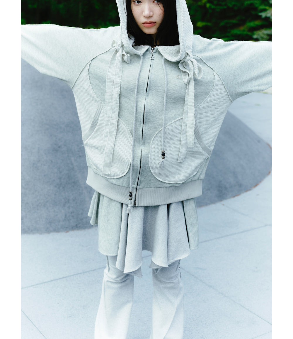 Coyseio - Round Pintuck Pants (Light Grey) product image 4 | TRAB K-Fashion Australia