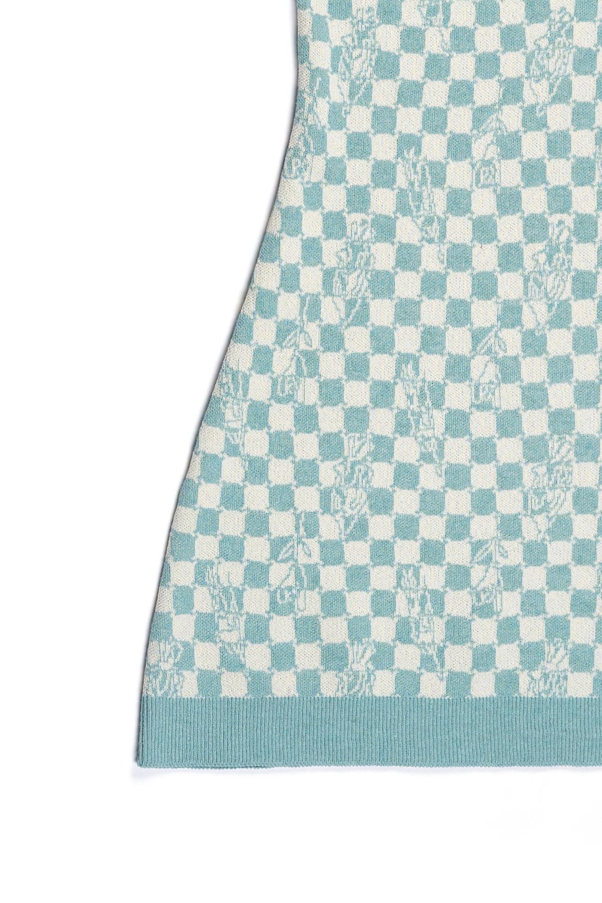 Ioedle - Checkerboard Illusion Sleeveless Knit Dress (Mint) product image 5 | TRAB K-Fashion Australia