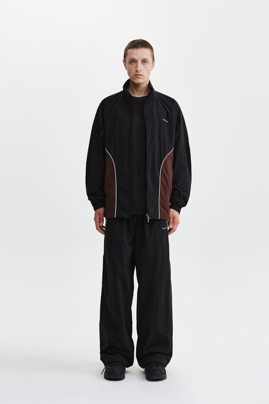 Matin Kim - Tonal Contrast Track Pants (Black) product image 10 | TRAB K-Fashion Australia