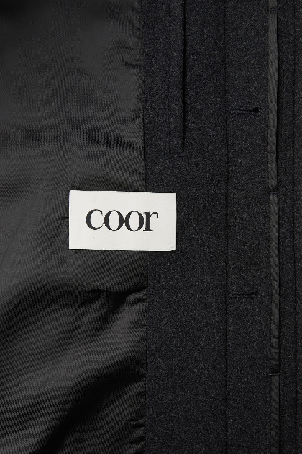 Coor - Belandi Cashmere Blend Balmacaan Coat (Melange Charcoal) product image 9 | TRAB K-Fashion Australia