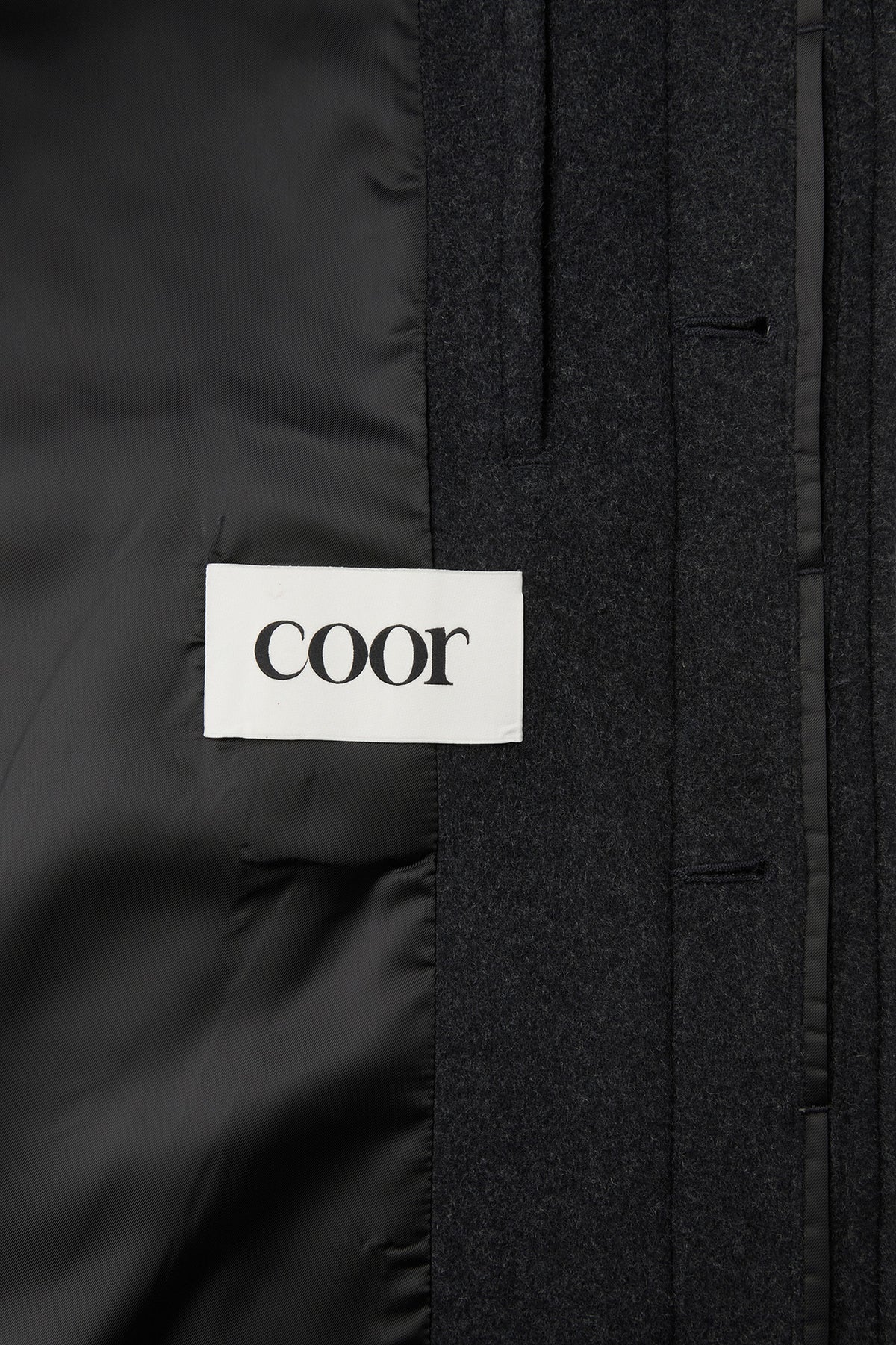 Coor - Belandi Cashmere Blend Balmacaan Coat (Melange Charcoal) product image 9 | TRAB K-Fashion Australia