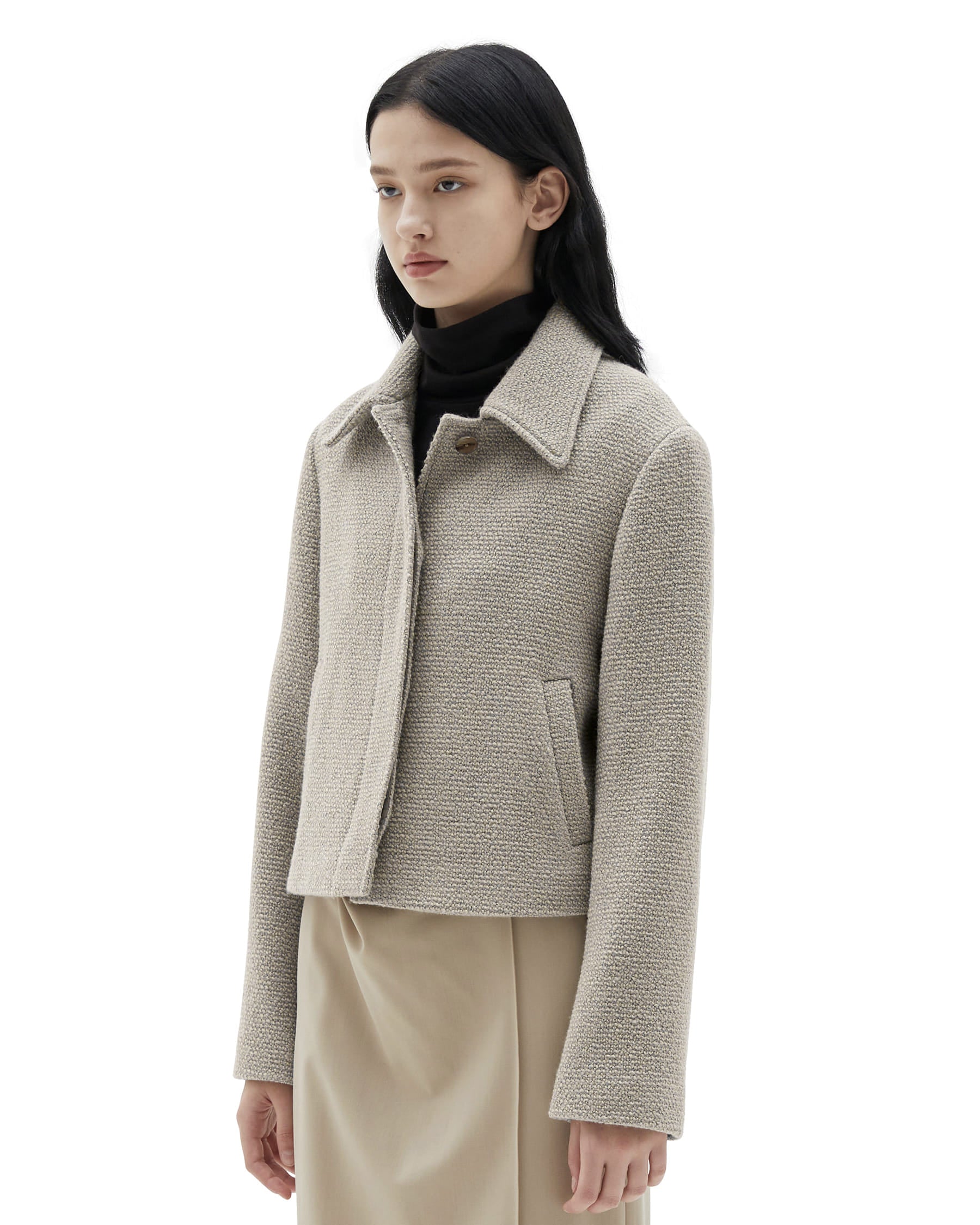 Brownyard - Wool Blend Jacket (Dark Beige) product image 3 | TRAB K-Fashion Australia