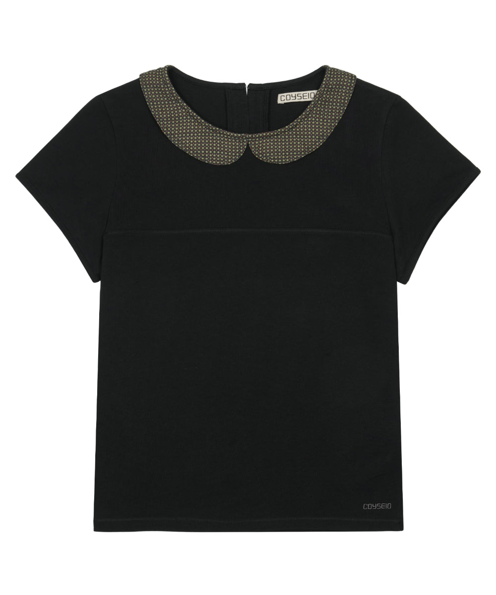 Coyseio - Round Collar Half Blouse (Black) product image 7 | TRAB K-Fashion Australia