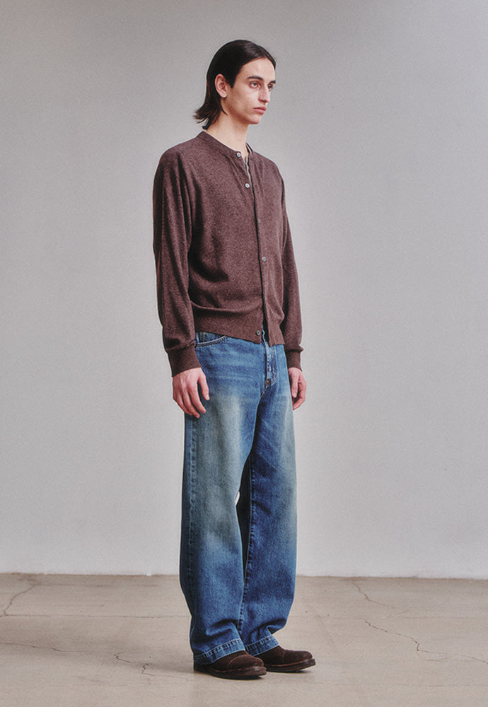 Art if acts - Wholegarment Round Neck Cardigan (Melange Brown) product image 4 | TRAB K-Fashion Australia