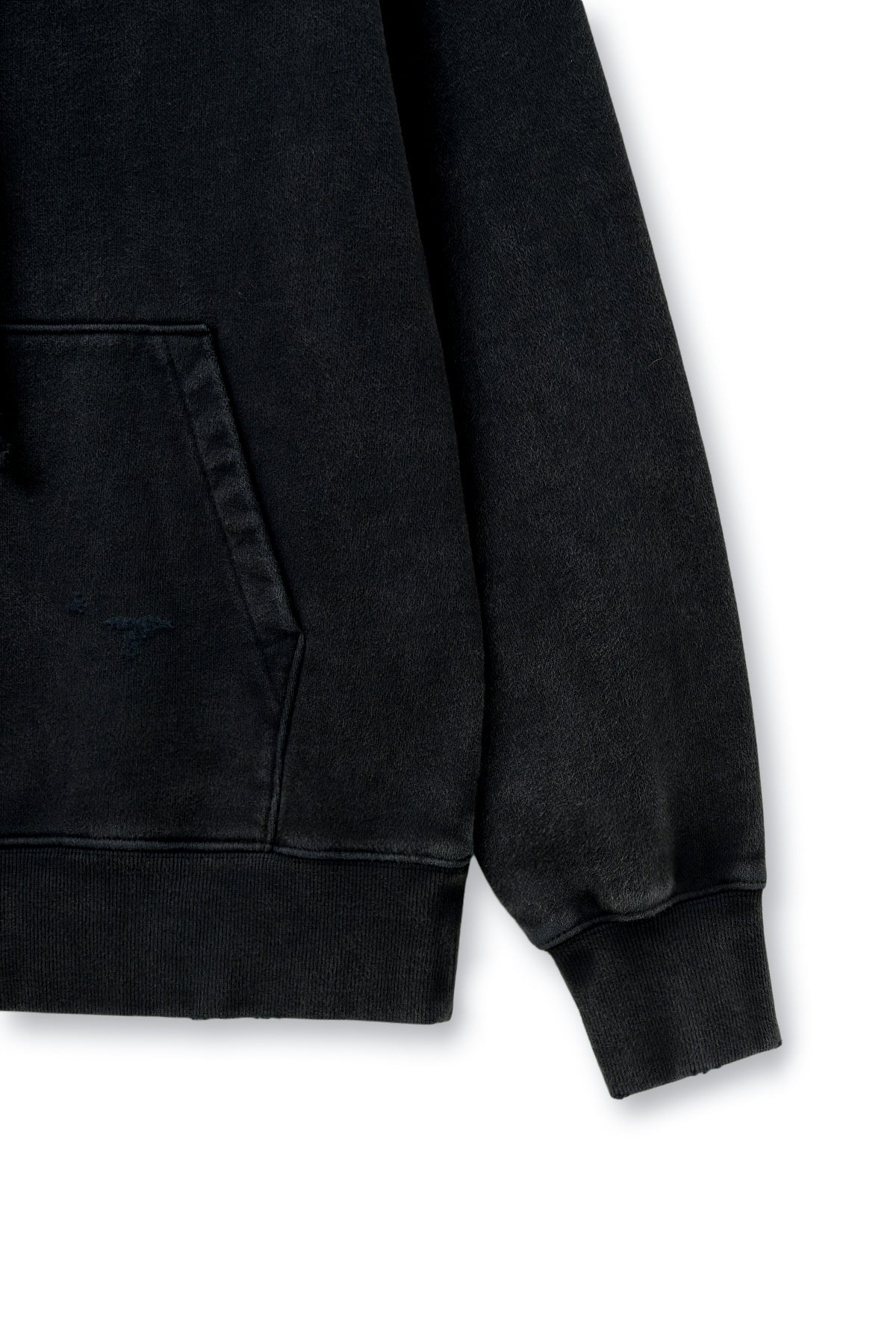 Matin Kim - Vintage Color Dying Logo Hoody (Black) product image 4 | TRAB K-Fashion Australia