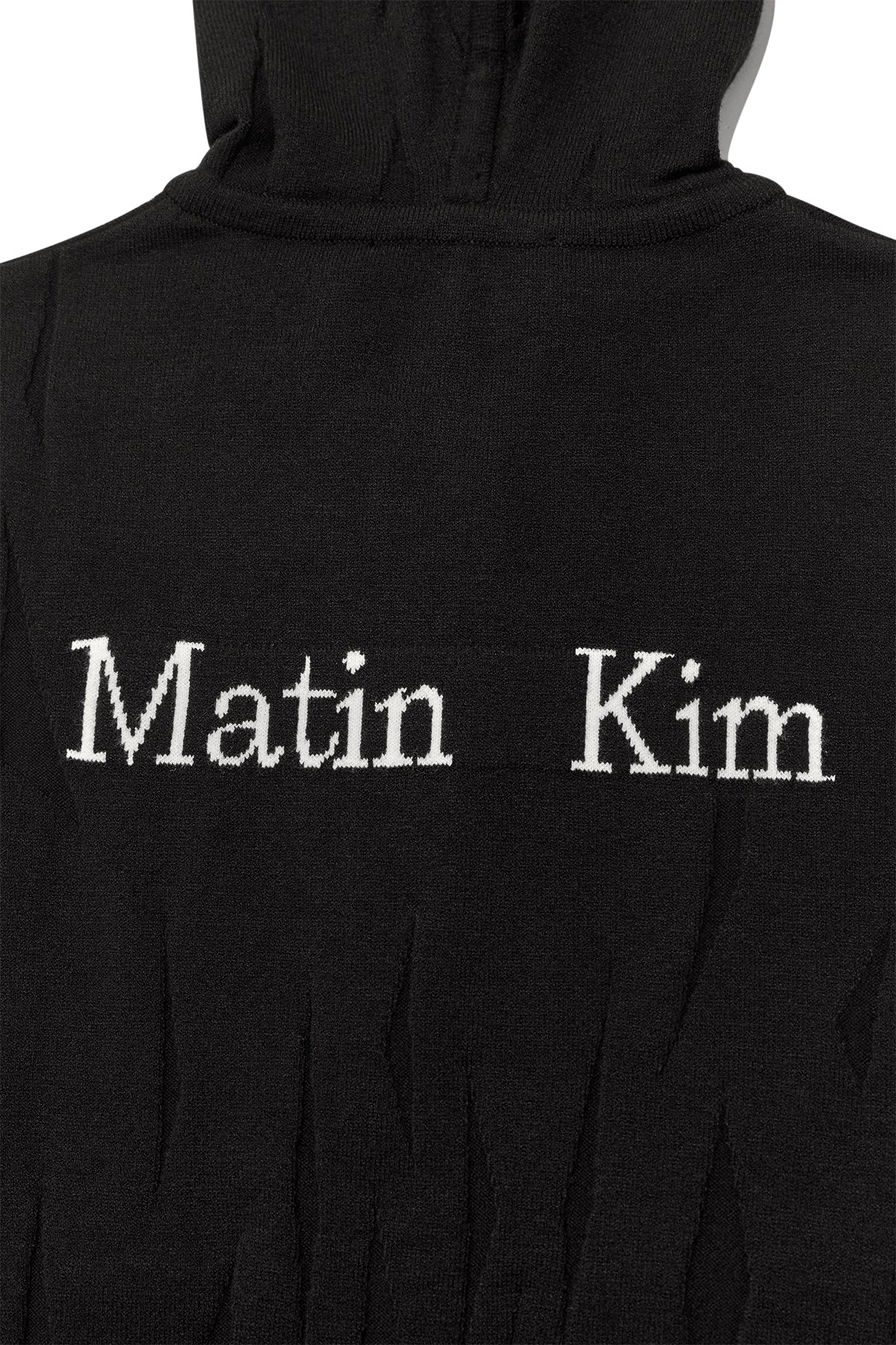 Matin Kim - Wrinkle Hoody Button Knit Vest (Black) product image 5 | TRAB K-Fashion Australia