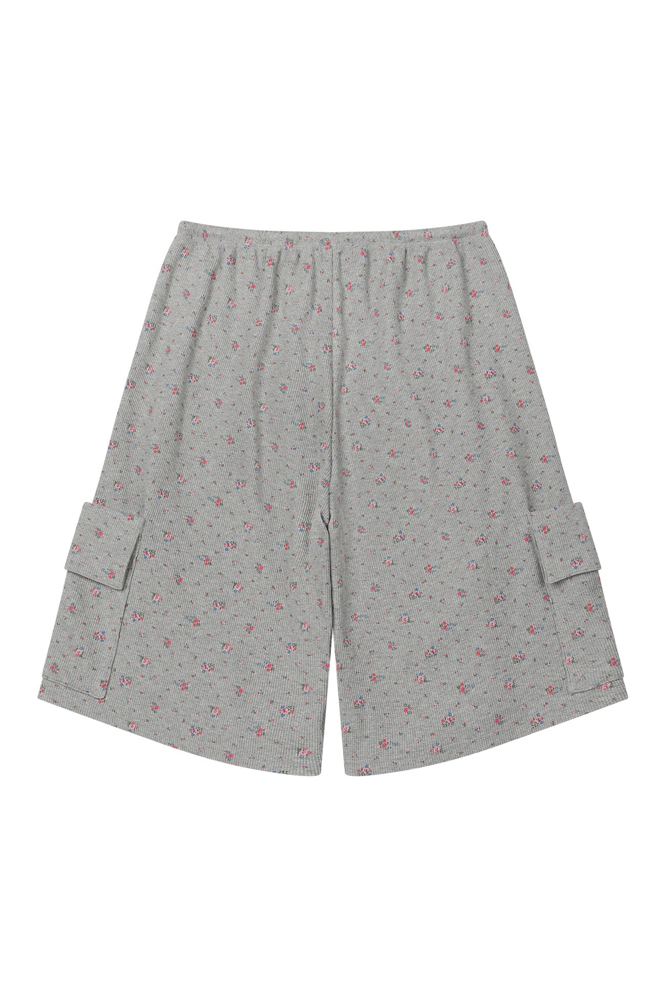 Deinet - Soft Waffle Flower Jersey Cargo Bermuda Pants (Melange Grey) product image 10 | TRAB K-Fashion Australia