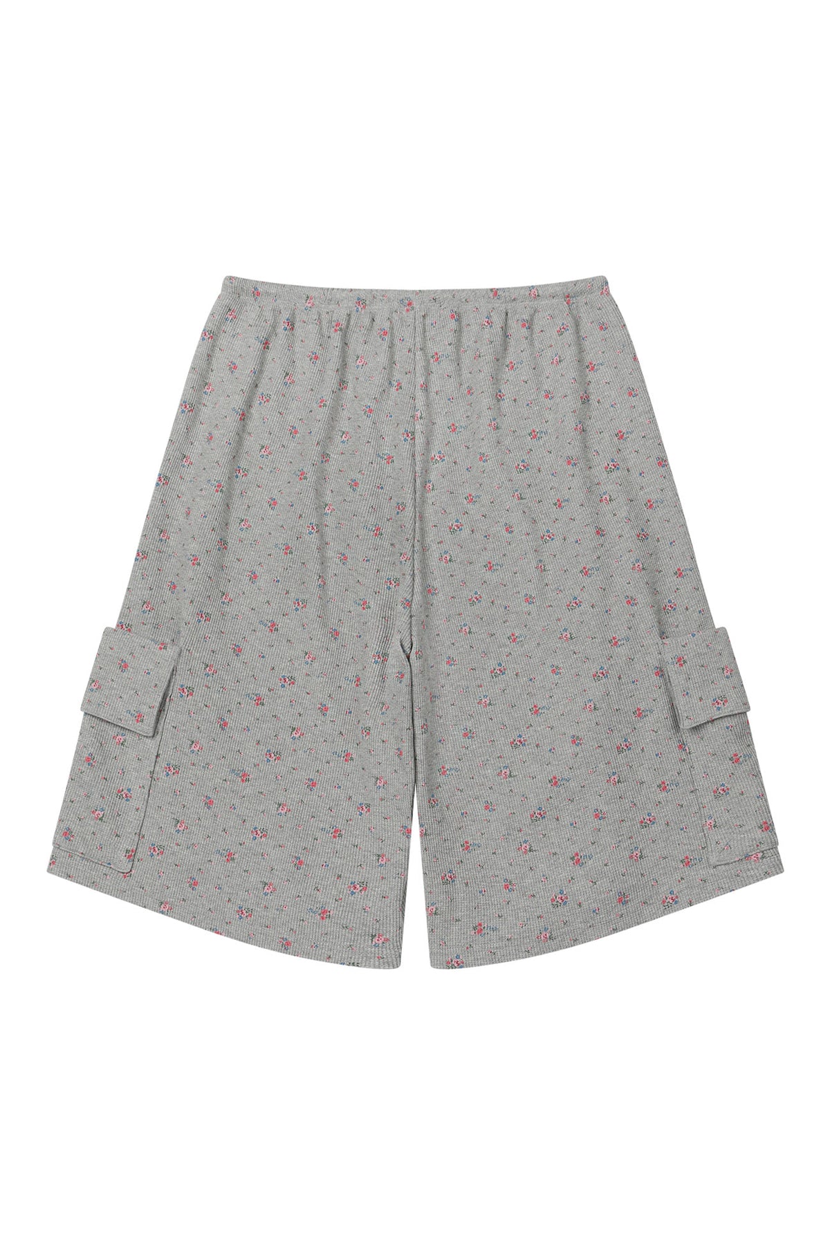 Deinet - Soft Waffle Flower Jersey Cargo Bermuda Pants (Melange Grey) product image 10 | TRAB K-Fashion Australia