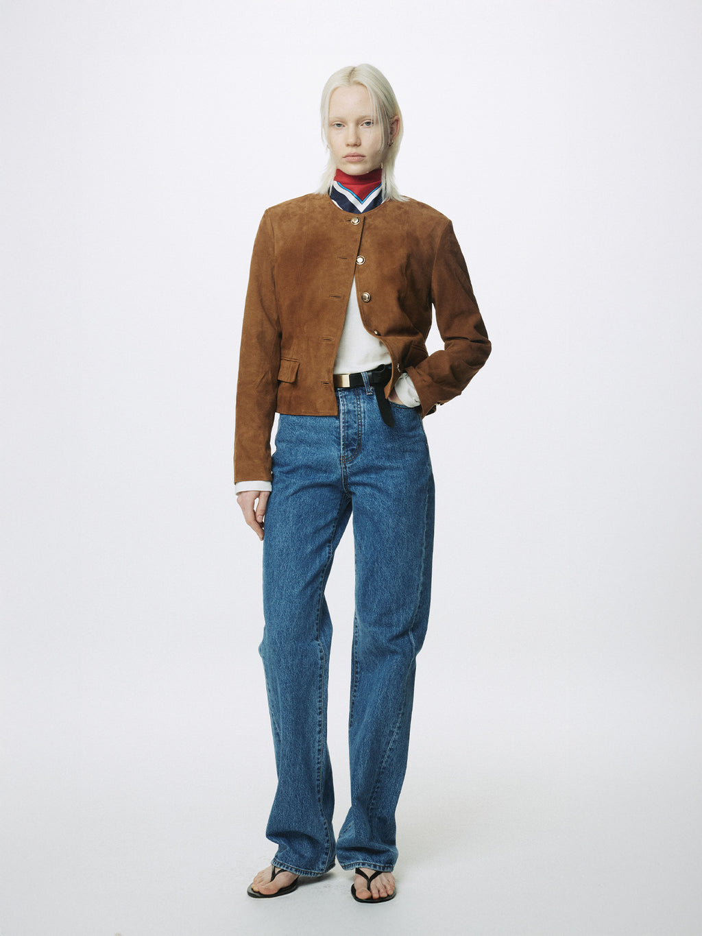 Tonywack - Suede Blouson Jacket (Saddle Brown) product image 3 | TRAB K-Fashion Australia