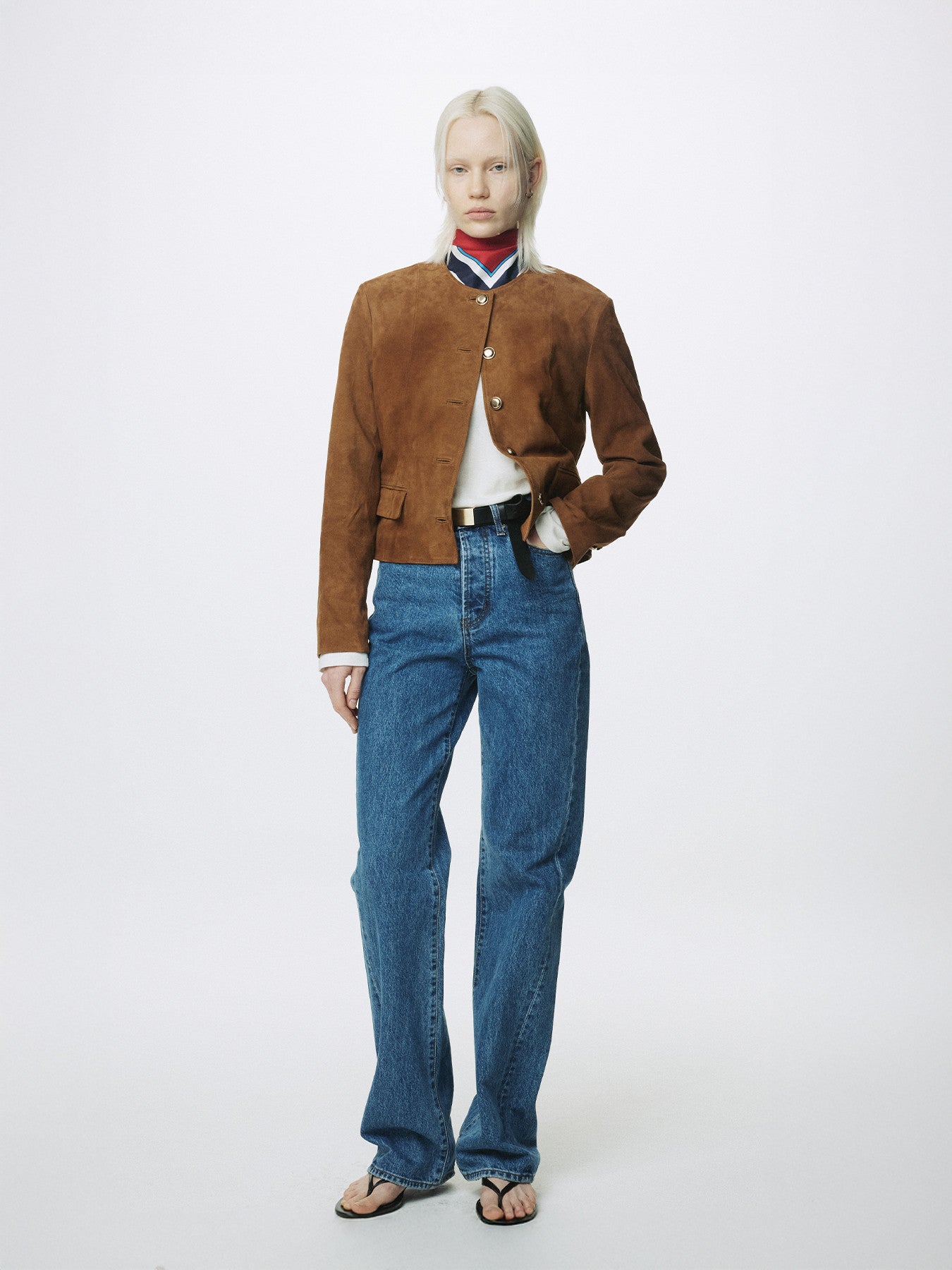 Tonywack - Suede Blouson Jacket (Saddle Brown) product image 3 | TRAB K-Fashion Australia