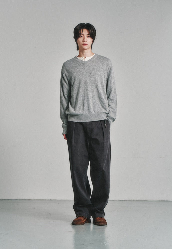 Art if acts - One Tuck Chino Pants (Charcoal) product image 1 | TRAB K-Fashion Australia