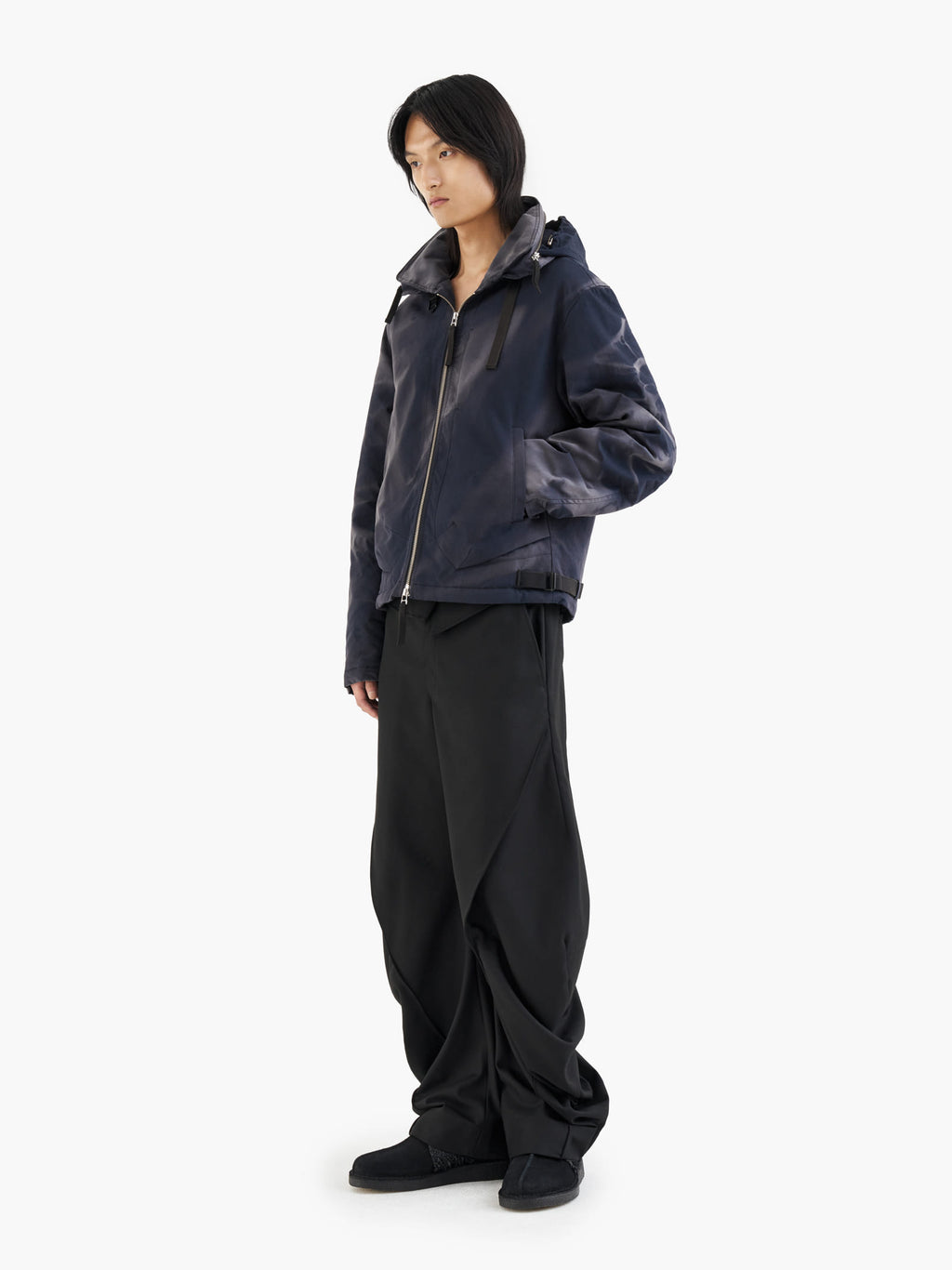 Jiyong Kim - Sun-Bleached Convertible Collar Jacket (Blue) product image 1 | TRAB K-Fashion Australia